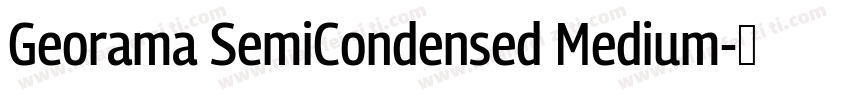 Georama SemiCondensed Medium字体转换